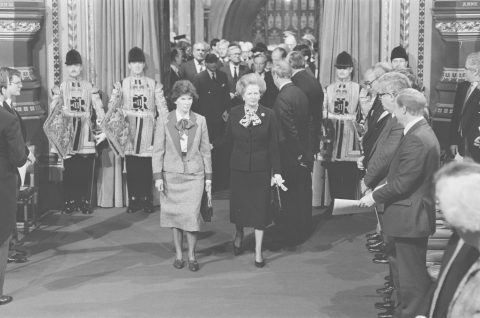 Mrs Mitterand and Mrs Thatcher