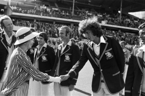 The Queen and Bob Willis